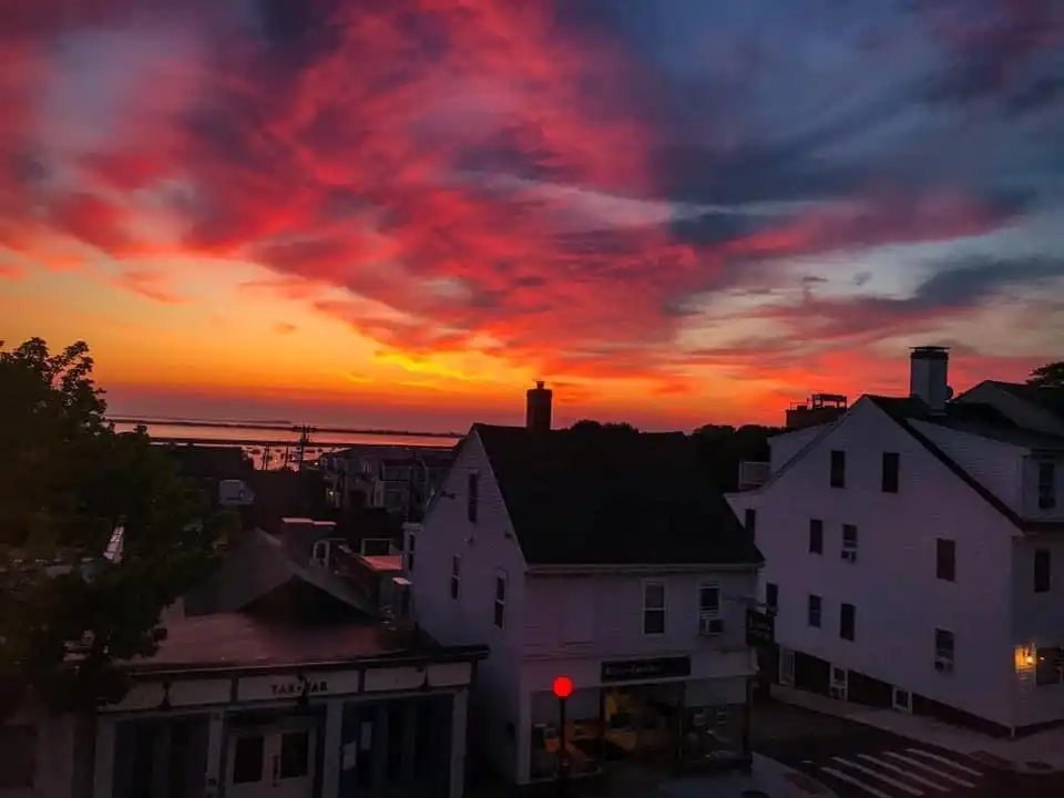 Plymouth sunset downtown